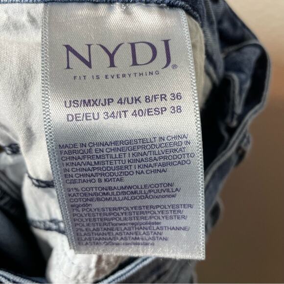 NYDJ High Waist Lace Up Hem Capri Jeans M66Z2253 sz 4 - Picture 5 of 7